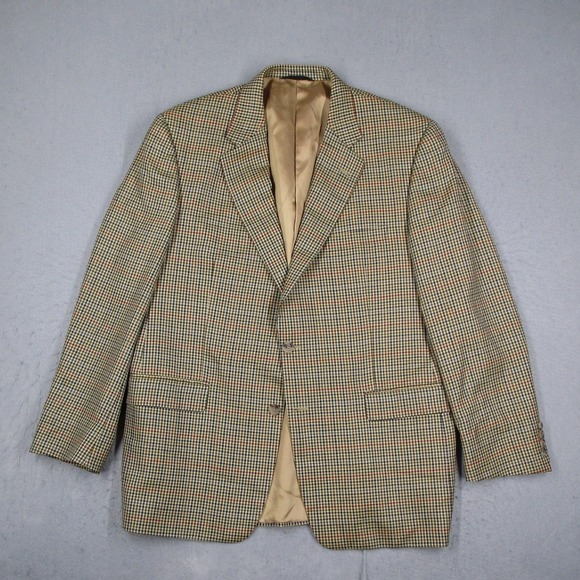 Burberry Other - Burberry London Kensington Wool Silk Blazer Sport Coat 44R Gun Club Check Plaid